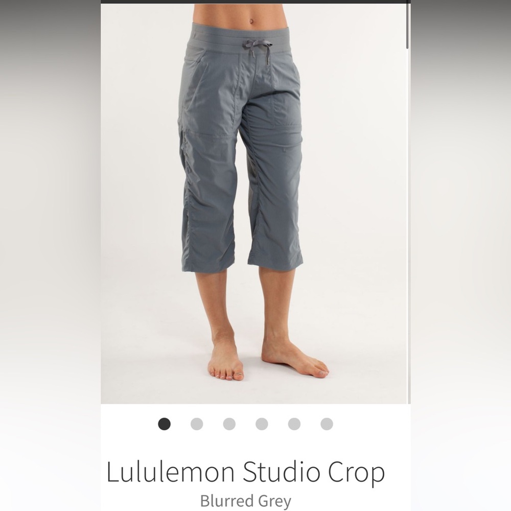 Lululemon Studio Crop Pants in blurred Grey